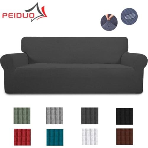 PEIDUO High Grade for Sofa Home Sofa Cover Knitted Stretch Sofa Cover 1/2/3/4 Seater for Living Room Modern Settee Couch Cover