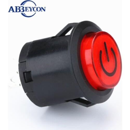 DS-422 22mm with 12V Led Self Lock Latching OFF- ON Push Button Switch maintained fixed push button switch
