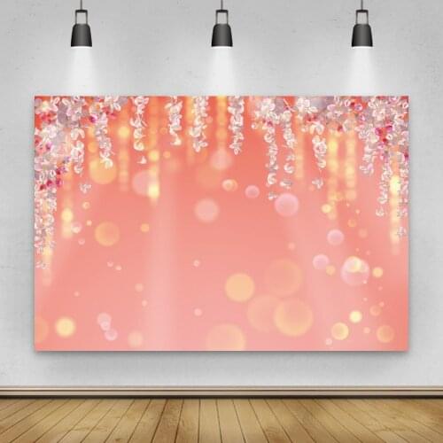 Laeacco Light Bokeh Flowers Tassel Shiny Polka Dot Photography Backdrop Children Portrait Background For Photo Studio Photophone