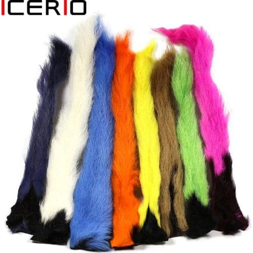 ICERIO Calf Tail Kiptails Hair Fiber Dry Flies Royal Wulff Parachute Posts Jig Making Fly Tying Material