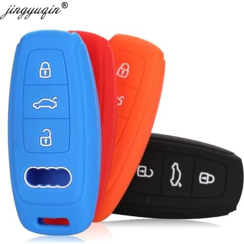 Jingyuqin 30pcs/lot Protector Car Key Case Shell Key Cover For Audi A6L A7 A8 Q8 2018 2019 Car Key bag Car Styling