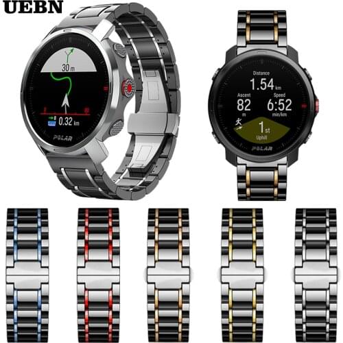 UEBN Luxury Ceramic Strap For Polar Grit X Band for POLAR Vantage M POLAR IGNITE Accessories Bracelet WatchBands