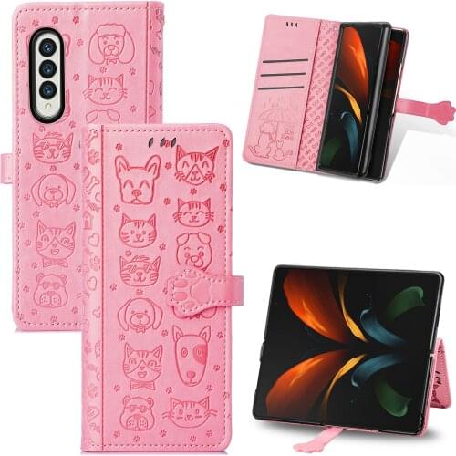Best Protection Flip Leather Phone Case for Samsung Galaxy Z Fold3 Fold 3 Card Slot Wallet Cover Funda
