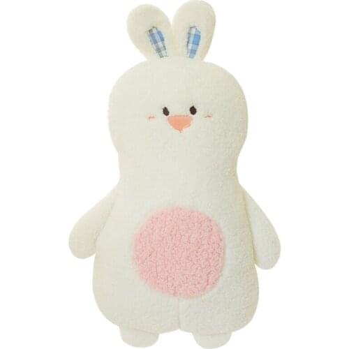 45CM Creative Cute Pig Bunny Bear Plush Toy Stuffed Kawaii White Pink Brown Doll Sleep Pillow Home Bed Decoration Gift