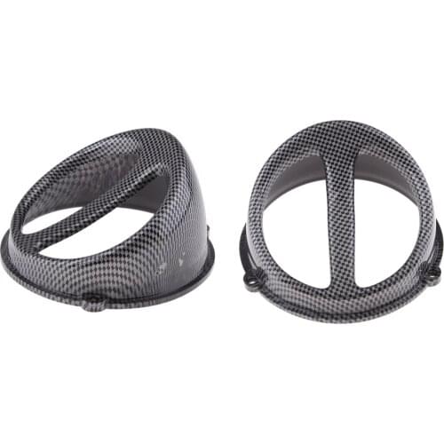 2 Pieces Carbon Fiber Color Air Scoop Fan Cover Cap for GY6 125cc 150cc Scooter