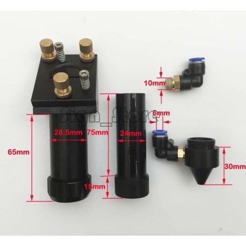 CO2 Laser Head 50.8mm&100mm Focal Focus Lens 20mm Reflective Mirror 20mm Integrative Mount Laser Engraving and Cutting Machine