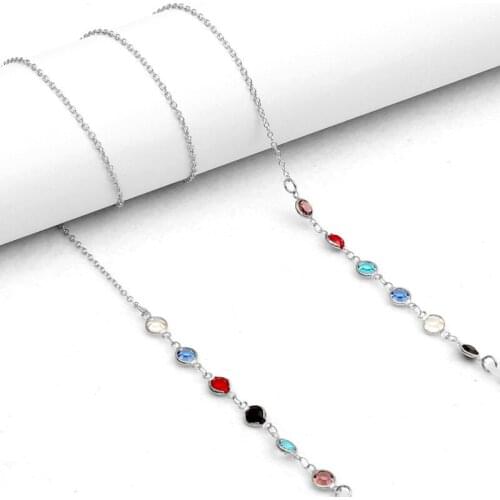 Cute Hang Mask Chains Holder For Girls Boys Beaded Colorful Necklace Glasses Cord Lanyard Sunglasses Neck Rope Strap Gift