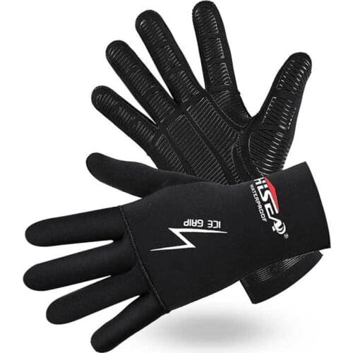 HISEA 5MM neoprene diving gloves swimming non-slip fishing diving diving stab-resistant gloves warm and cold wetsuit gloves