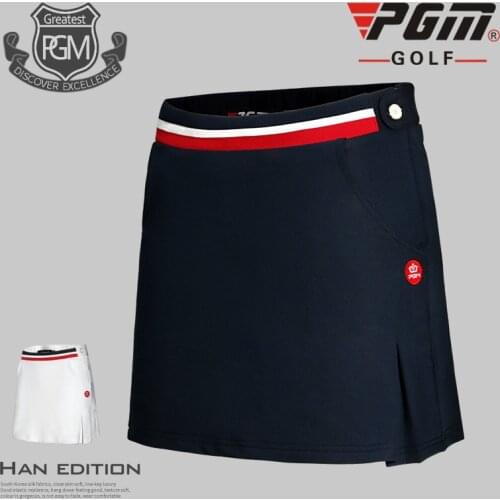 2018 New PGM Brand Women Golf Clothing Summer Slim Breathable Sport Suit for Women Lady Solid Color Blouse Skirt Size XS-XL