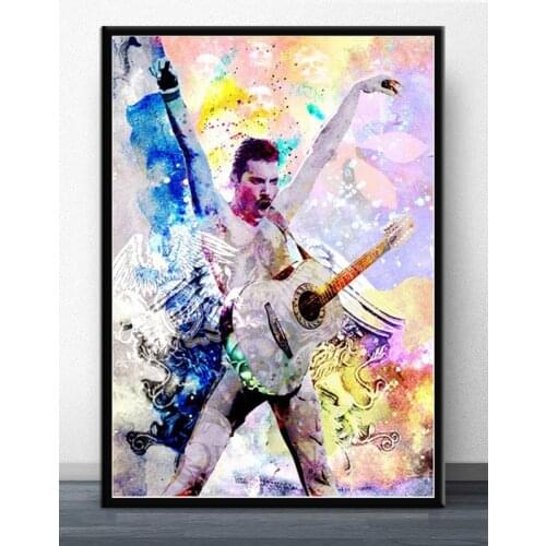 Posters And Prints Pictures On The Wall Hot Freddie Mercury Rock Music Canvas Art Painting Abstract Decorative Home Decor Quadro