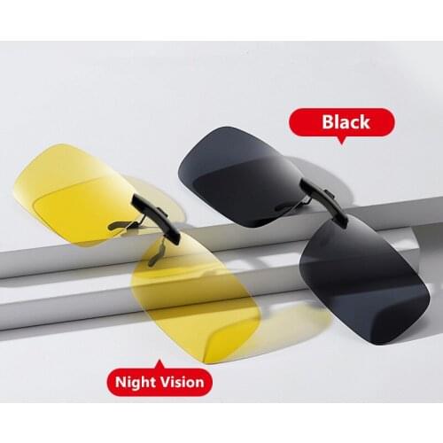 Polarized Clip-on Sunglasses Anti-glare Driving Glasses For Prescription Glasses super light night vision clip sunglasses