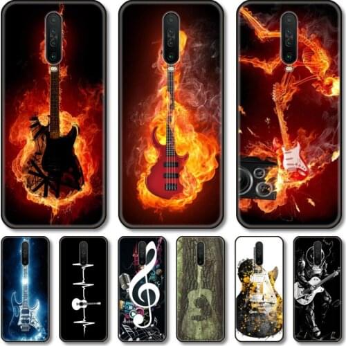 Cool guitar Phone Case For Redmi 10 9 8 7 6 GO S C T PRO Note 5G Black Cover TPU
