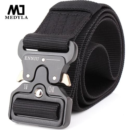 MEDYLA Men Army Tactical Nylon Belts Special Forces SWAT Military Equipment Army Belt US Soldier Strap Waistband