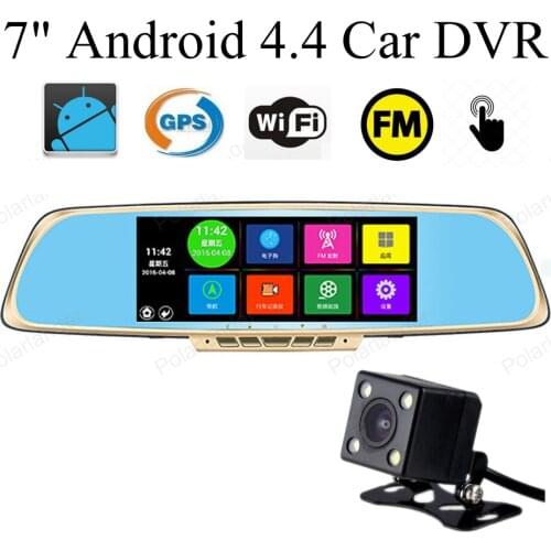7" Support 32GB 1080P Car DVR Rearview Mirror Dual Lens Camera DVR Video Recorder Full HD