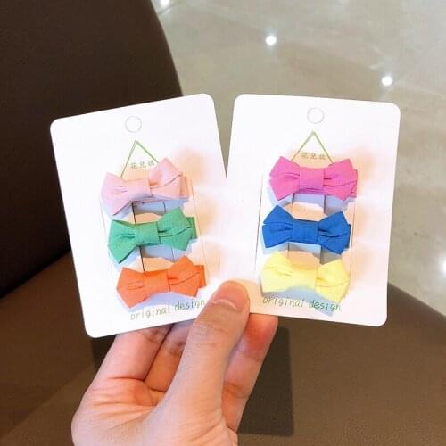 3pcs/lot Handmade Hair Bow Clips Hairring, Baby Girls Fabric Bow Fully Lined Hair Clips, Baby Girl shower gift Hair accessories