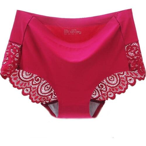 Ice Silk Woman Sexy Hollow Lace Panties Low Waist Breathable Soft High Elasticity Personality Female Underwear Elegant Briefs