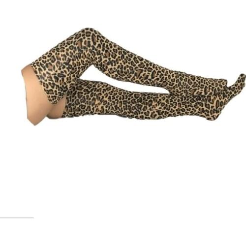 Leopard color Womens sexy long Stockings Zebra pattern and camo Thighs Under the knee Foot cover sleeve Socks