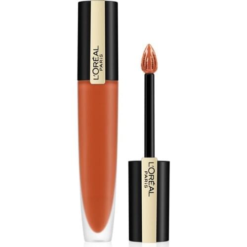 L'Oréal Paris Rouge Signature Liquid Matte Orange Lipstick - 112 I Achieve