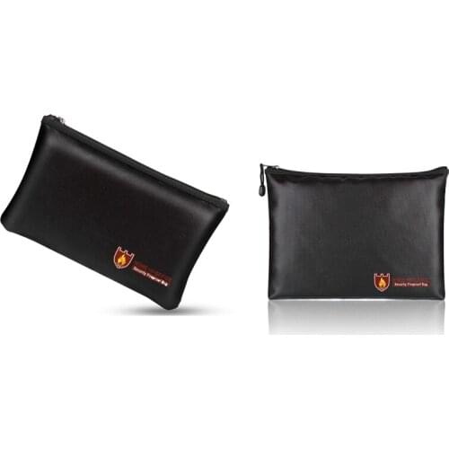 2 Pcs Fireproof Document Bags, A4 Size Waterproof and Fireproof Bag with Fireproof Zipper for iPad, Money, Jewelry, Passport, Do