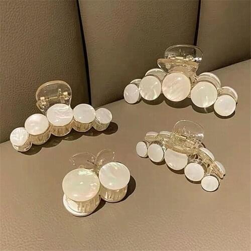 2021 Korean Version of The New Retro Girl Hair Grab Nostalgic Acrylic Elegant Hair Grab Simple Ladies Fashion Hair Accessories