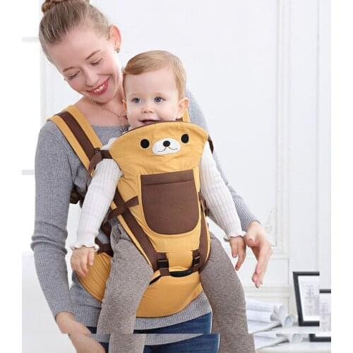 Artfunning Cartoon bear baby sling newborn baby front horizontal hug type multifunctional baby holding waist stool sling