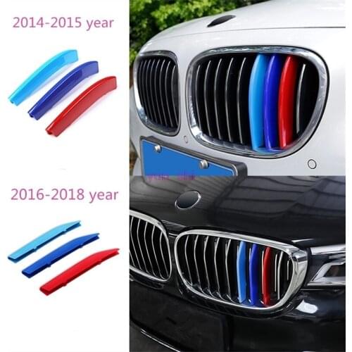 For BMW 7 Series F01 F02 G11 G12 740i etc Car Grilles Trim Sport Strips Covers Motorsport Power Performance Car Stickers Styling