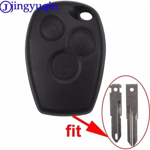 Jingyuqin 10ps 3 Buttons Replacement Remote Key Shell Cover FOB Case for Renault Logan Sandero Clio Fluence Vivaro Master Traff