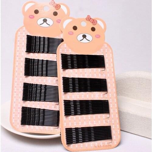 1 set Black Hairpins For Women Kids Hair Clip Girls Hairpins Invisible Wave Hairgrip Straight Hair Clips Accessories