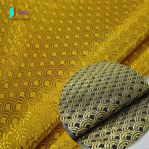 Elegant Chinese Style Doll Dress Cloth Cheongsam Lace Fabric Decoration Handmade Gold And Silver Jacquard Fabric A0062F