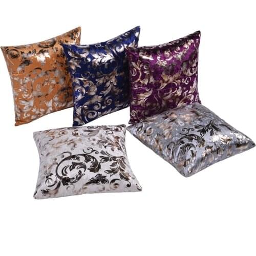 European Hot Silver Sofa Fashion Cushion Cover Cotton Decorative Throw Pillow Cover Printed Bedding Home Decor 45x45