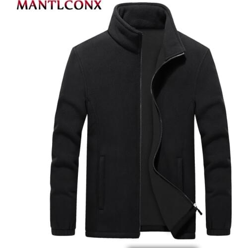 MANTLCONX M-9XL Fleece Jacket Men Large Size Jacket Coat Men Outerwear Big Size Outdoor Warm Jackets and Coats for Men Winter