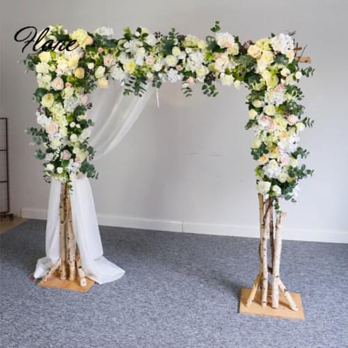 Flone Wedding Arch artificial flowers row Garden Pavilion Flower Arrangement Wedding backdrop decoration floral