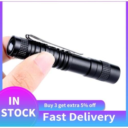 Xpe-r3 Led 1000 Lumens Lamp Clip Mini Penlight Flashlight Torch Aaa Emergent Flashlight Waterproof Lamp Bike Accessories #40
