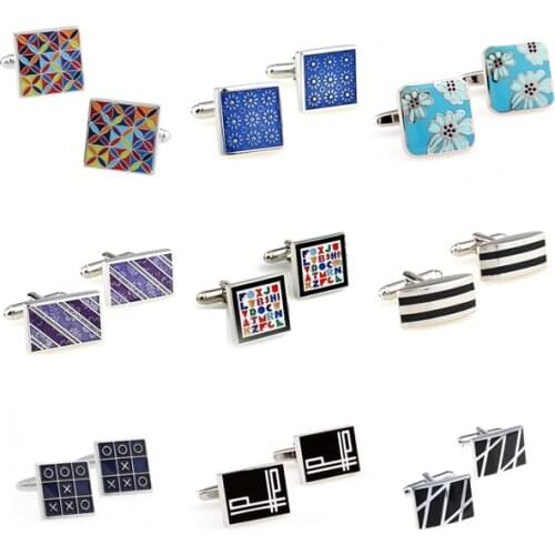 Hot Sale Colorful Enamel Epoxy Cufflink Cuff Link 1 Pair Big Promotion