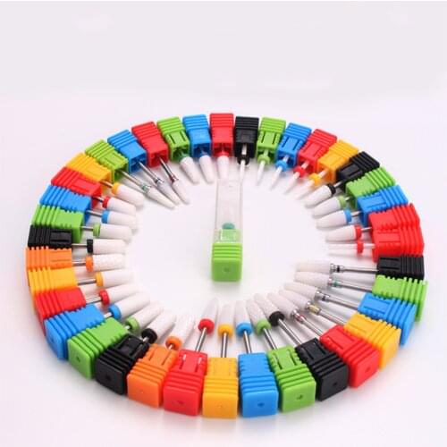 Ceramic Nail Drill Bit For Electric Drill Machine Manicure Accessory Ceramic Milling Cutter Nail File Tool Nail Salon