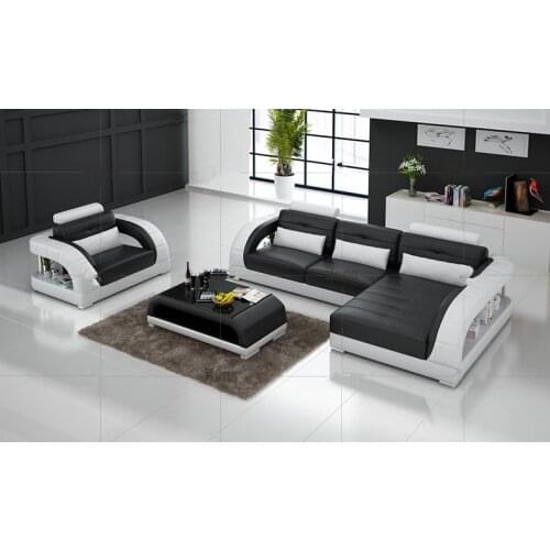 Living room sofa set L shape sofa design with leather sofa set