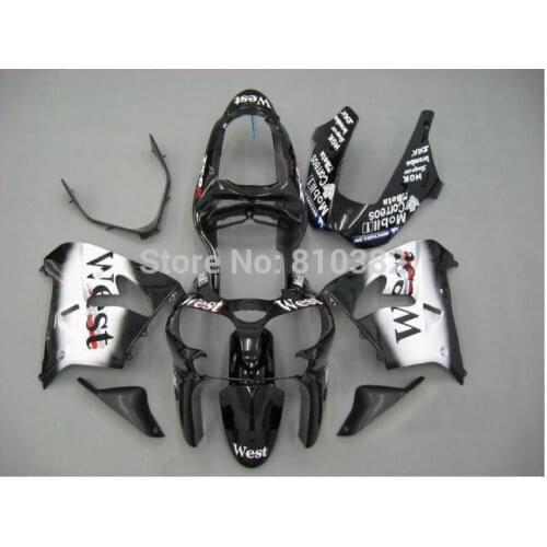 Custom Motorcycle Fairing kit for KAWASAKI Ninja ZX9R 2000 2001 ZX9R 00 01 WEST White black ABS Fairings set+7 gifts SD71
