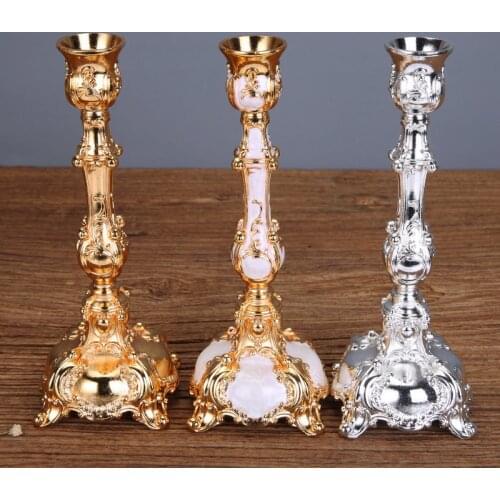 Metal Candlestick Home Romantic Dinner Candlelight Stick Candle Holders Centerpieces For Wedding Party Event Table Decoration