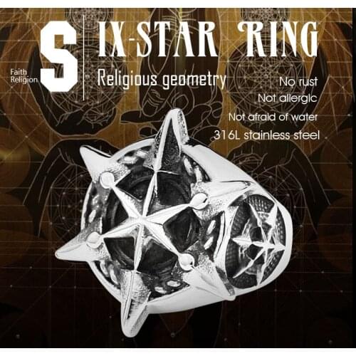 Beier 316L Stainless Steel Hexagonal heart geometric for men fashion high quality Punk ring jewelry LR630