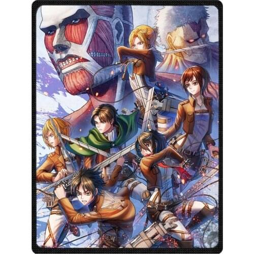 Attack on Titan Soft Fuzzy Warm Blankets For Bed Couch Sofa Use Custom Plane Travel Kids Baby Adult Throw Blanket