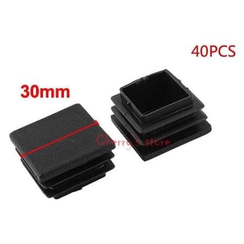Best Promotion Wholesale Price 40 Pcs/lot Plastic Square Blanking End Caps Tubing Tube Inserts 30mm x 30mm