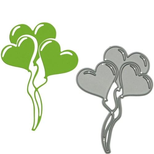 Cutting Dies For Scrapbooking Heart Balloon Pattern Metal Cutter Mold For DIY Clipart Decorating Craft