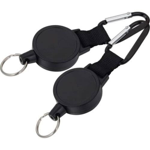 Durable Stainless Steel Wire Rope Retractable Pull Chain Reel ID Card Badge Holder Reel Recoil Belt Clip Whit Buckle Gift SN