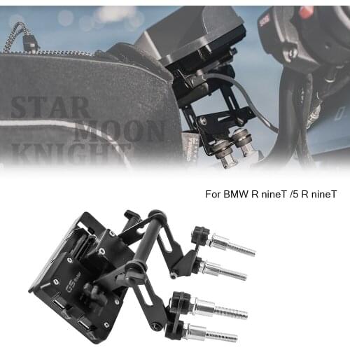 For BMW R nineT /5 R nineT Pure Racer Motorcycle Adjustable Extend Stand Holder Phone Mobile GPS Plate Bracket Phone Holder