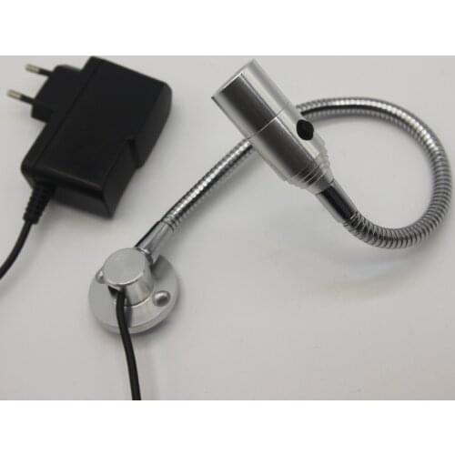 110V/220V 1W led adjustable Decrotive Wall Reading Light Above Bed Plug In