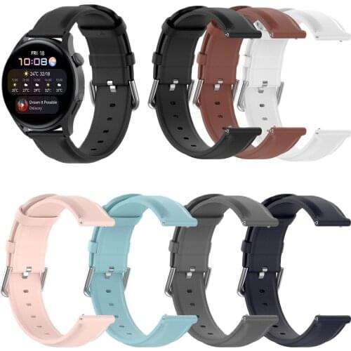 Genuine Leather Watchband For Huawei Watch 3 / 3 pro Smart Wristband Bracelet Strap Accessories For Realme Watch 2 / 2 Pro belt