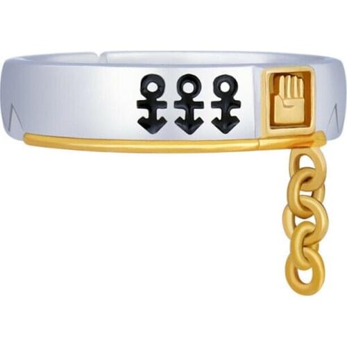 JoJos Bizarre Adventure Kujo Jotaro 925 Sterling Silver Adjustable Finger Rings Cosplay Props Gifts