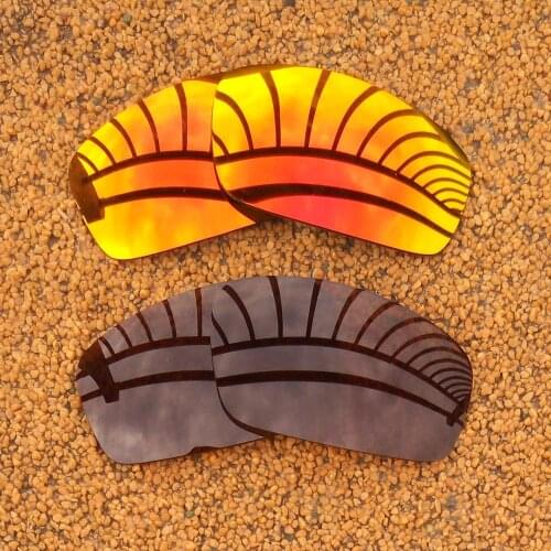Orange Red Mirrored & Brown Polarized Replacement Lenses for Monster Pup Frame 100% UVA & UVB
