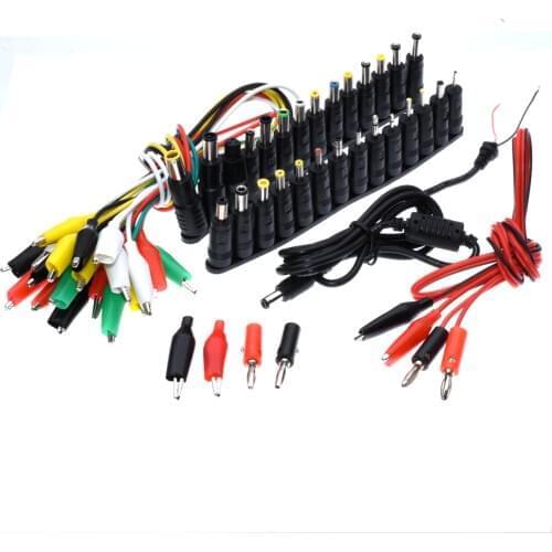Universal AC DC Jack Charger Connector Plug for Laptop /Notebook AC DC Power Adapter with Cable 1 Set /38pcs