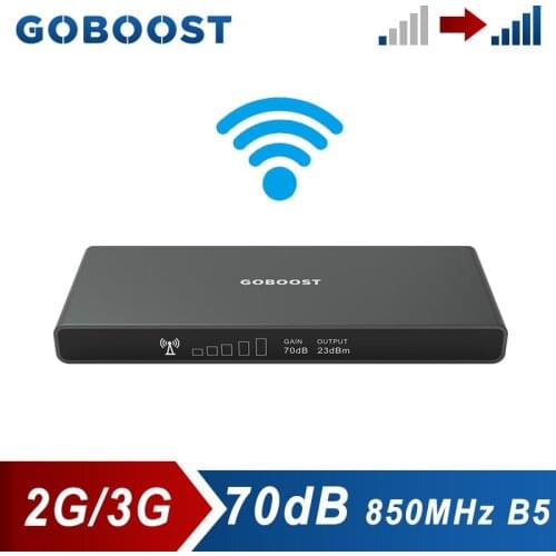 GOBOOST Gain 70dB Cell Phone Cellular Amplifier CDMA 850 2G 3G Single Band Mobile Repeater Band5 Signal Booster New